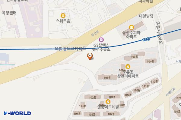 대성산업㈜ 오류동충전소 위치 지도 — 서울특별시 구로구 오류동74-8