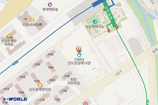 테크노마트 지하2층 위치 지도 — 서울특별시 구로구 새말로 97 (구로동, 신도림테크노마트)