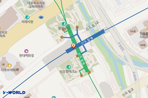 신도림역(2)1번출구 안 위치 지도 — 서울특별시 구로구 신도림동 460-26 2호선 신도림역