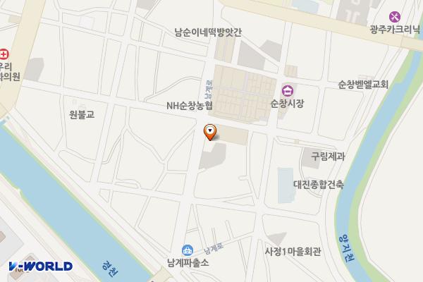 순창시장어물전 주차장 위치 지도 — 전북특별자치도 순창군 순창읍 남계로 46