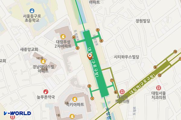 대림역(2) 위치 지도 — 서울특별시 구로구 구로동 1204 대림역(2호선)