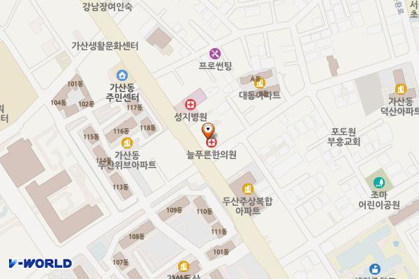 효연빌딩 위치 지도 — 서울특별시 금천구 가산로 116