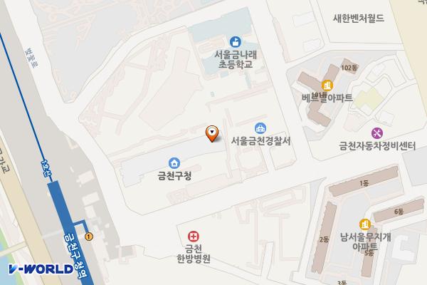 종합청사 위치 지도 — 서울특별시 금천구 시흥대로73길 70