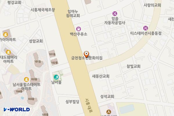 더플레이스빌딩(일오삼플레이스) 위치 지도 — 서울특별시 금천구 시흥대로 164
