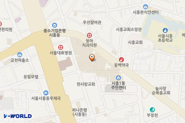 대명여울빛거리시장 위치 지도 — 서울특별시 금천구 금하로 646-5