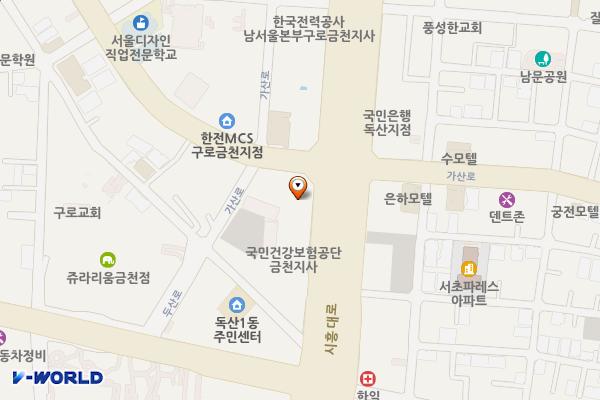 고려빌딩 위치 지도 — 서울특별시 금천구 시흥대로 421