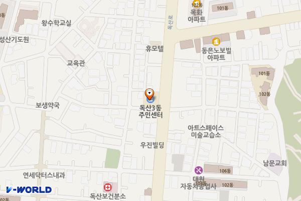 독산3동 주민센터 위치 지도 — 서울특별시 금천구 독산로 317