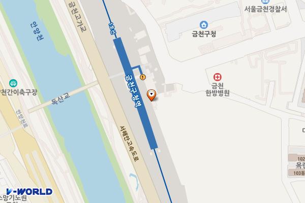 1호선 금천구청역 위치 지도 — 서울특별시 금천구 시흥대로63길 91
