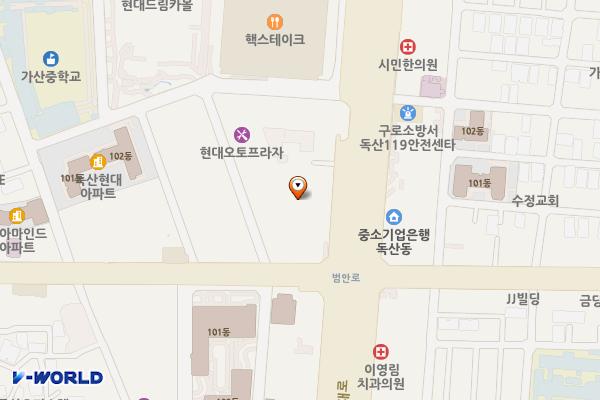 주식회사 명보에너지 위치 지도 — 서울특별시 금천구 시흥대로 377