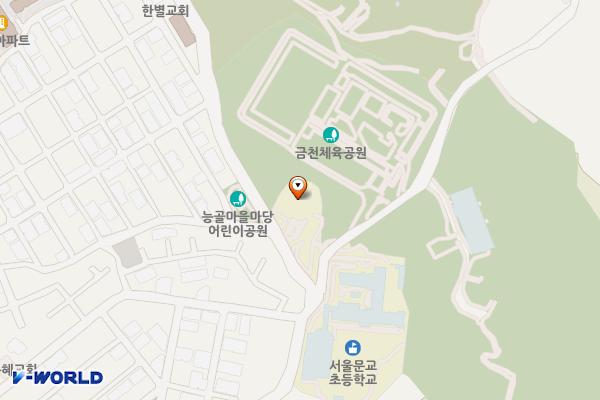 독산도서관(1층) 위치 지도 — 서울특별시 금천구 독산로54길 114