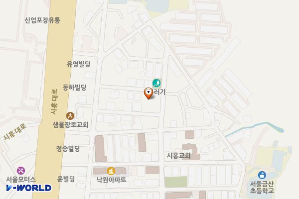 시흥3동 공영주차장(남녀공통) 위치 지도 — 서울특별시 금천구 시흥동 942-6