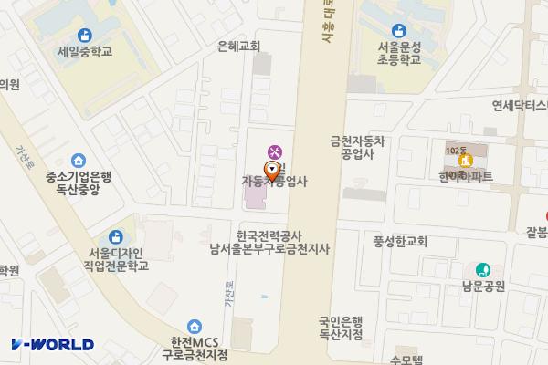 SK네트웍스㈜ 이가주유소 위치 지도 — 서울특별시 금천구 시흥대로 441