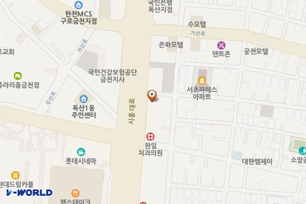 금천우체국 위치 지도 — 서울특별시 금천구 시흥대로 410, 서울금천우체국 (독산동)