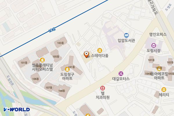 도림동주민센터 지하1층 위치 지도 — 서울특별시 영등포구 도영로7길 10, 도림동주민센터 (도림동)