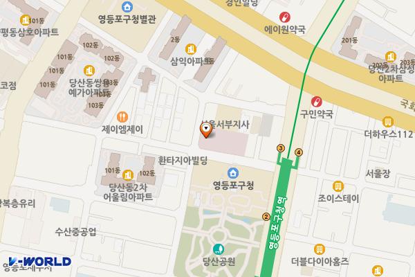 영등포병원(1층화장실) 위치 지도 — 서울특별시 영등포구 당산로31길 10 (당산동3가, 영등포병원)