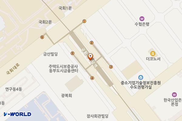 국회의사당역(2) 위치 지도 — 서울특별시 영등포구 국회대로 지하758  (여의도동)