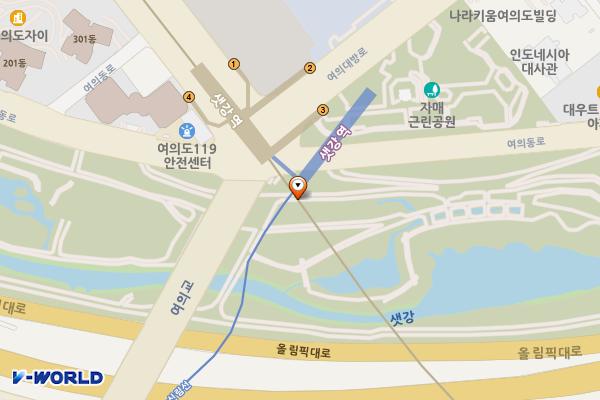 자매근린공원 위치 지도 — 서울특별시 영등포구 의사당대로 166