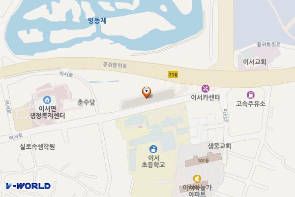 이서공영주차장 위치 지도 — 전북특별자치도 완주군 이서면 상개리 560-2