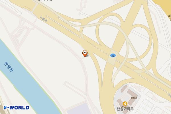 영롱이갈대야구장 옆 제방 위치 지도 — 서울특별시 영등포구 노들로 56(양화동)