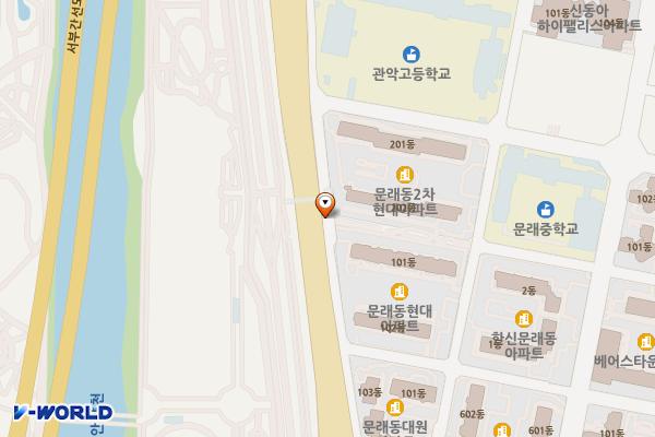 억새2축구장 위치 지도 — 서울특별시 영등포구 문래동6가 45-2