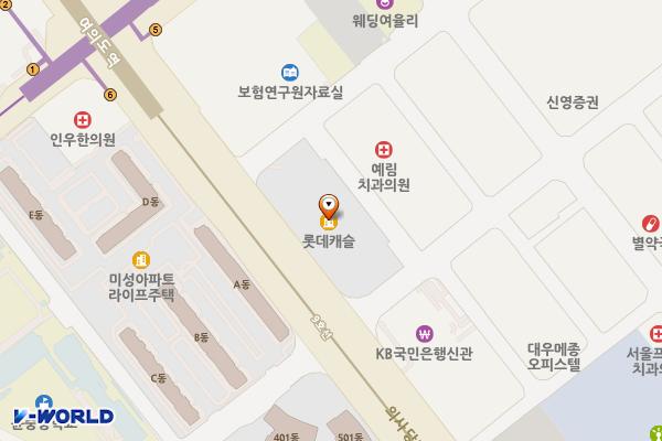 여의도롯데엠파이어캐슬화장실 위치 지도 — 서울특별시 영등포구 의사당대로 127 (여의도동, 롯데캐슬엠파이어)