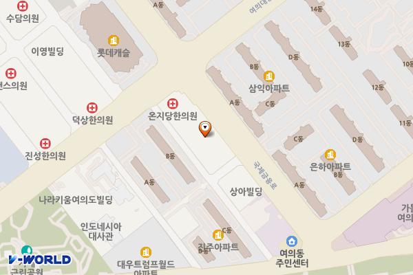 행진빌딩 위치 지도 — 서울특별시 영등포구 국제금융로 106