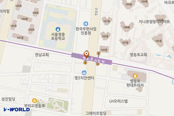 영등포시장역 화장실(2) 위치 지도 — 서울특별시 영등포구 양산로 지하 200 (영등포동5가, 영등포시장역)