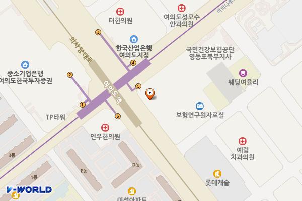 여의도종합상가 화장실 위치 지도 — 서울특별시 영등포구 여의나루로 42, 여의도종합상가 (여의도동)