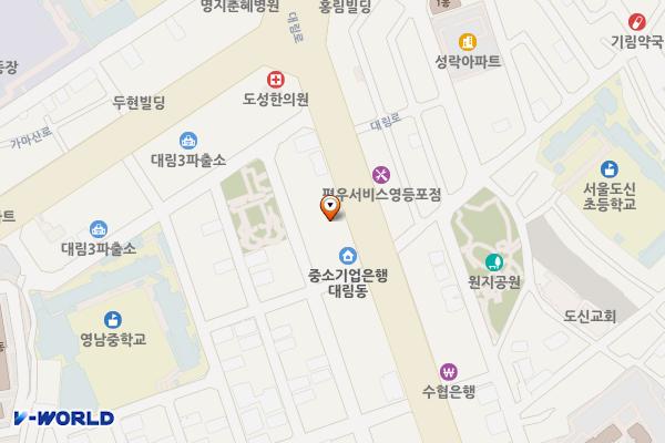 대림3동 주민센터 1층 화장실 위치 지도 — 서울특별시 영등포구 대림로 197 (대림동, 대림3동주민센터)