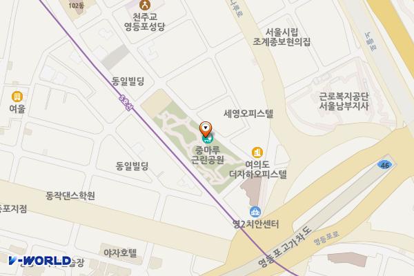 중마루공원 위치 지도 — 서울특별시 영등포구 영등포로53길 14
