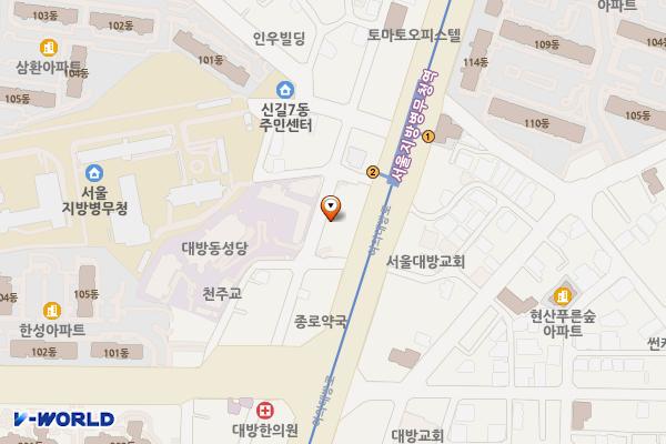 서울베스트요양병원 1층 화장실 위치 지도 — 서울특별시 영등포구 여의대방로 203