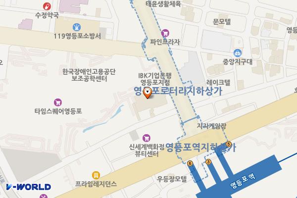 리빙관 2층 위치 지도 — 서울특별시 영등포구 영중로 9(영등포동18가, 신세계백화점)