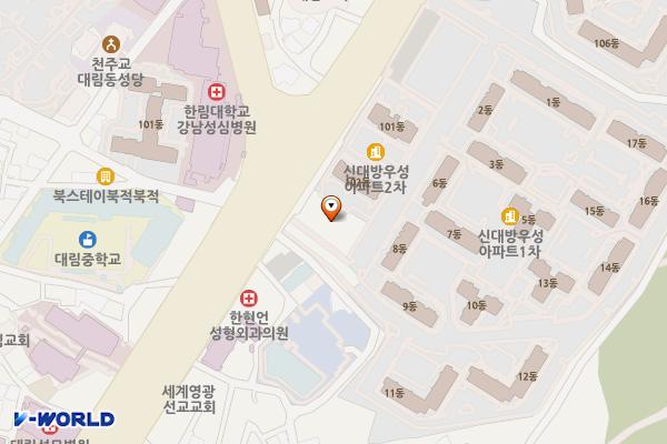 우성스포츠센터 위치 지도 — 서울특별시 동작구 여의대방로 2 (신대방동, 신대방동우성스포츠센타)