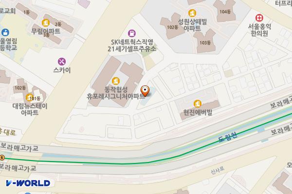 신대방누리도서관 위치 지도 — 서울특별시 동작구 신대방동 1다길 19