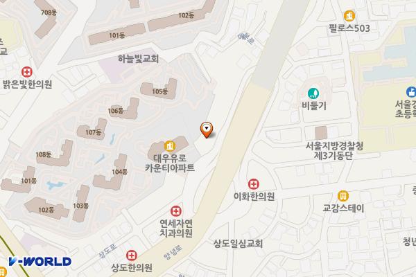김영삼도서관 위치 지도 — 서울특별시 동작구 매봉로 1(구립김영삼도서관)