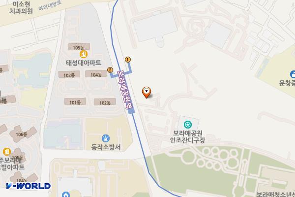 보라매 4호(정문) 위치 지도 — 서울특별시 여의대방로 20길 21