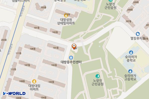 열림교회 위치 지도 — 서울특별시 동작구 여의대방로44길 22 (대방동)