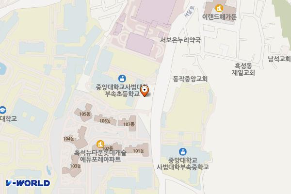 까망돌도서관 위치 지도 — 서울특별시 동작구 흑석동 340-1