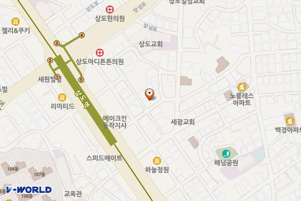 상도종합사회복지관 위치 지도 — 서울특별시 동작구 상도로39가길 7