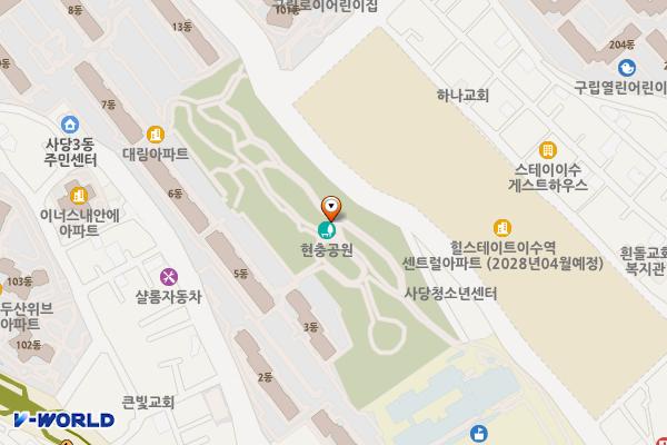 삼일공원_경로당 위치 지도 — 서울특별시 동작구 사당동 산24-17
