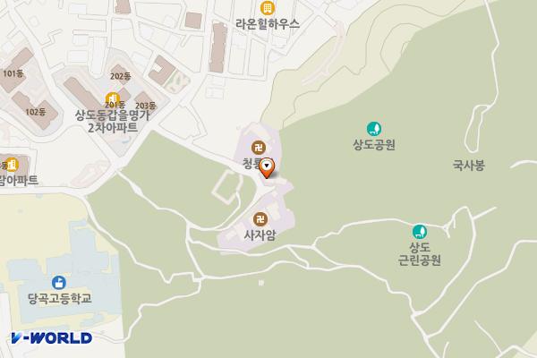 사자암 공중화장실 위치 지도 — 서울특별시 동작구 국사봉1길 235-14