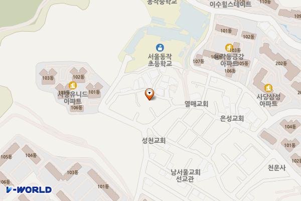 동작이수사회복지관 위치 지도 — 서울특별시 동작구 동작대로35차길 7