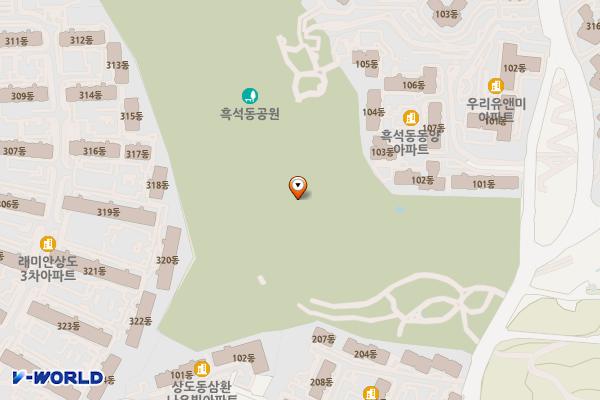 간이화장실_현충근린공원(유아숲체험장) 위치 지도 — 서울특별시 동작구 흑석동 산42-1