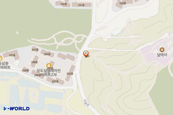 현충근린공원(흑석동_달마) 위치 지도 — 서울특별시 동작구 흑석동 산59-2