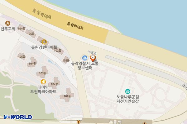 간이화장실_노들나루공원 위치 지도 — 서울특별시 동작구 노량진로 247