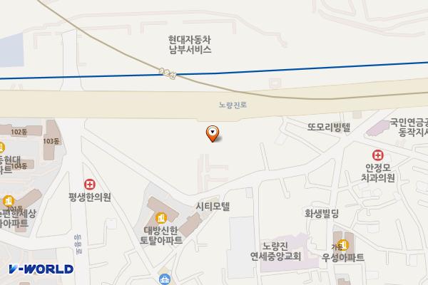 유한양행 위치 지도 — 서울특별시 동작구 노량진로 74 (대방동, 유한양행)