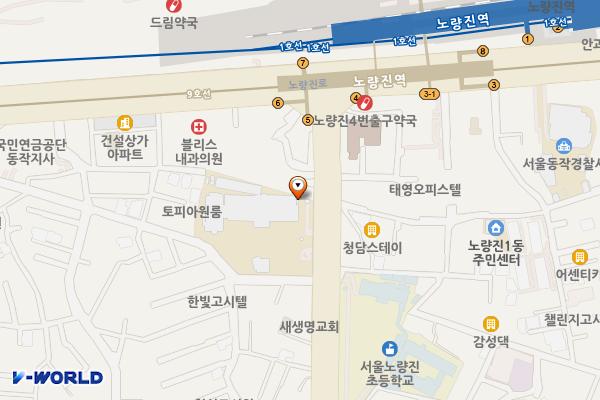 동작구청 위치 지도 — 서울특별시 동작구 장승배기로 161