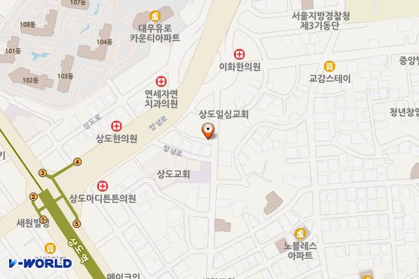 상도1동 공중화장실 위치 지도 — 서울특별시 동작구 상도로41가길 19