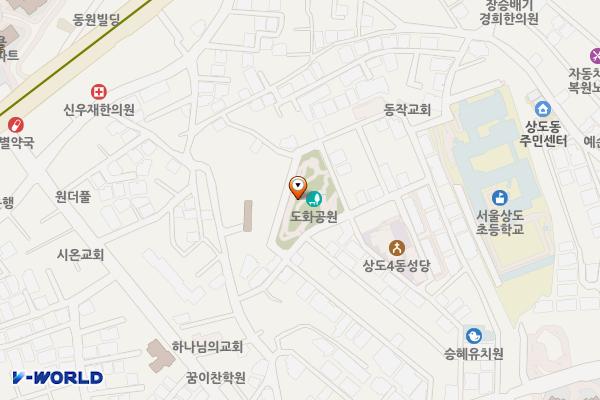 도화공원 화장실 위치 지도 — 서울특별시 동작구 성대로17길 지하 52