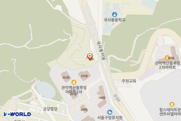 간이화장실_상도근린공원(상도동, 초소앞) 위치 지도 — 서울특별시 동작구 양녕로 20길 3